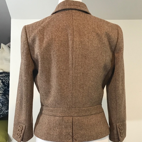 5/$20 Dana Buchman brown tweed tailored jacket, size 4 - Picture 2 of 8